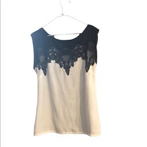 Pre-loved Black and White Lace Worthington Shirt